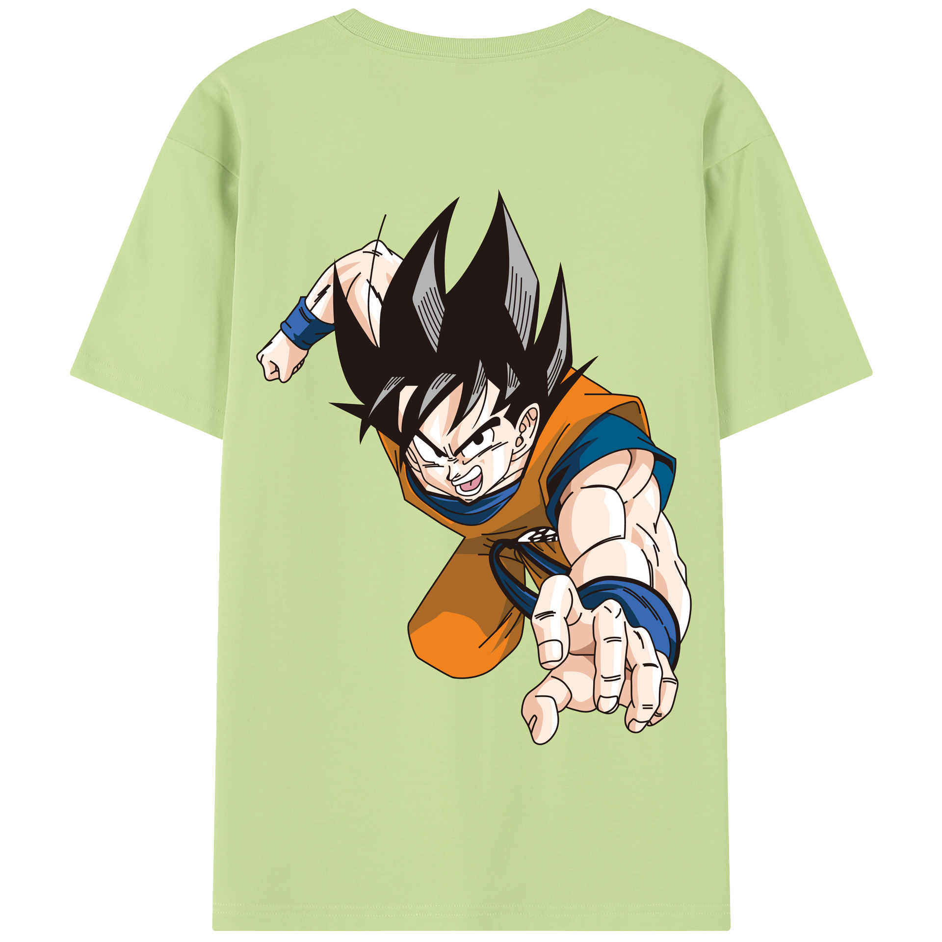 （画像用） ドラゴンボール 孫悟空（そん ごくう）Son Goku カカロット DRAGON BALL Kakarotto 綿100％半袖Tシャツ（背面プリント）